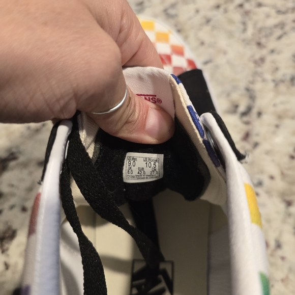 Vans Rainbow Checkered Sk8-Hi M9/W10.5 - Picture 5 of 6